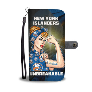 Beautiful Girl Unbreakable Go New York Islanders Wallet Phone Case