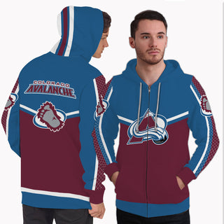 Fashion Gorgeous Fitting Colorado Avalanche Zip Hoodie