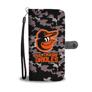 Camo Pattern Baltimore Orioles Wallet Phone Cases