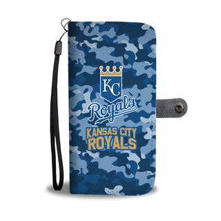 Camo Pattern Kansas City Royals Wallet Phone Cases