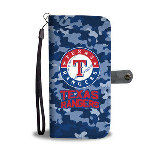 Camo Pattern Texas Rangers Wallet Phone Cases