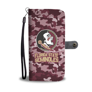 Camo Pattern Florida State Seminoles Wallet Phone Cases