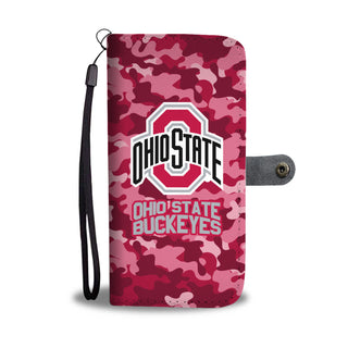 Camo Pattern Ohio State Buckeyes Wallet Phone Cases
