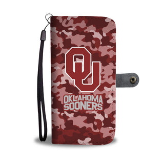 Camo Pattern Oklahoma Sooners Wallet Phone Cases