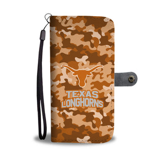 Camo Pattern Texas Longhorns Wallet Phone Cases