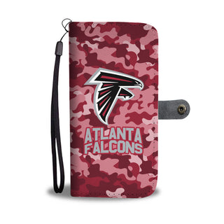 Camo Pattern Atlanta Falcons Wallet Phone Cases