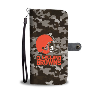 Camo Pattern Cleveland Browns Wallet Phone Cases
