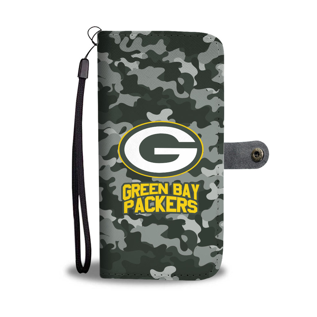 Camo Pattern Green Bay Packers Wallet Phone Cases