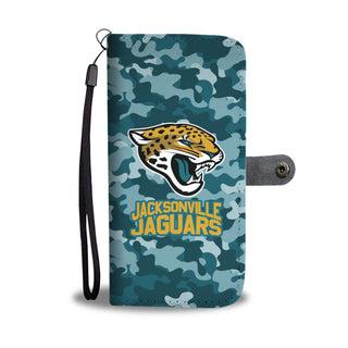 Camo Pattern Jacksonville Jaguars Wallet Phone Cases