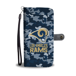 Camo Pattern Los Angeles Rams Wallet Phone Cases