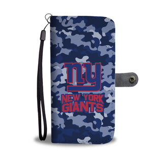 Camo Pattern New York Giants Wallet Phone Cases