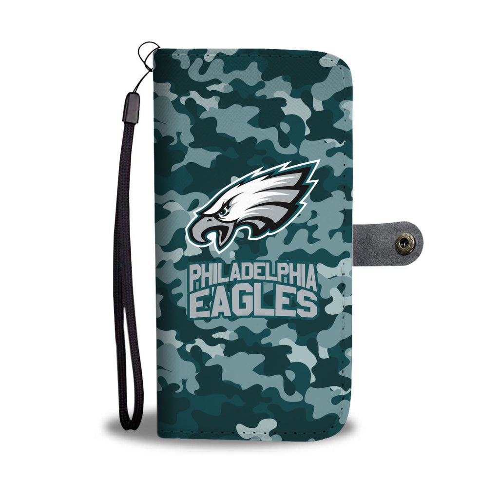 Camo Pattern Philadelphia Eagles Wallet Phone Cases