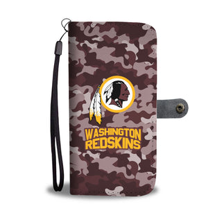Camo Pattern Washington Redskins Wallet Phone Cases