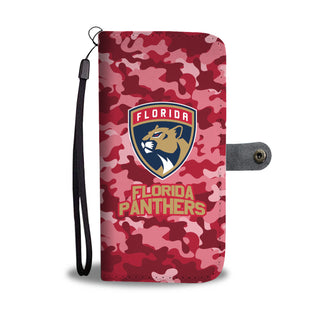 Camo Pattern Florida Panthers Wallet Phone Cases