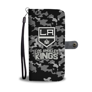 Camo Pattern Los Angeles Kings Wallet Phone Cases