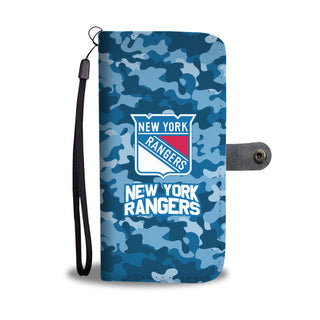Camo Pattern New York Rangers Wallet Phone Cases