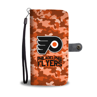 Camo Pattern Philadelphia Flyers Wallet Phone Cases