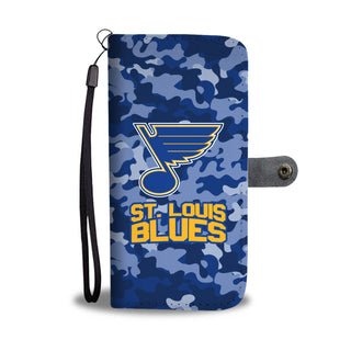Camo Pattern St. Louis Blues Wallet Phone Cases