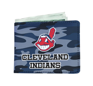 Camo Pattern Cleveland Indians Mens Wallets