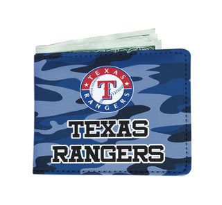 Camo Pattern Texas Rangers Mens Wallets