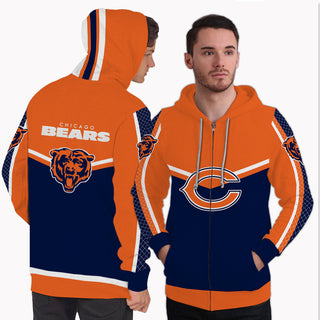 Fashion Gorgeous Fitting Chicago Bears Zip Hoodie