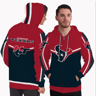 Fashion Gorgeous Fitting Houston Texans Zip Hoodie