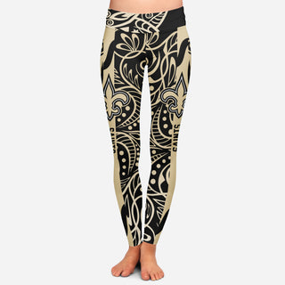 Curly Line Charming Daily Fashion New Orleans Saints Leggings
