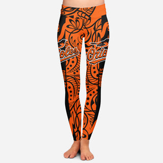 Curly Line Charming Daily Fashion Baltimore Orioles Leggings