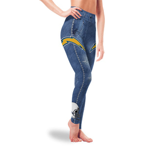 Amazing Blue Jeans Los Angeles Chargers Leggings