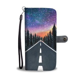 Rolling Under A Starry Sky Camping Wallet Phone Cases