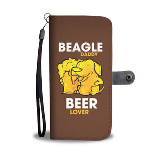 Beagle Daddy Beer Lover Wallet Phone Cases