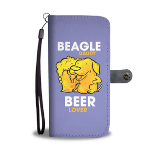 Beagle Daddy Beer Lover Wallet Phone Cases