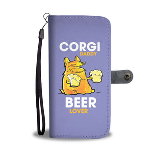 Corgi Daddy Beer Lover Wallet Phone Cases