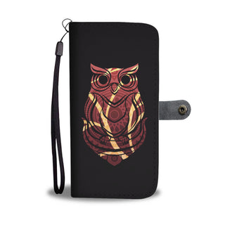 Beautiful Tribal Owl Print Wallet Phone Case Ver 2