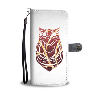 Beautiful Tribal Owl Print Wallet Phone Case Ver 4