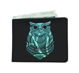 Beautiful Tribal Owl Print Men's Wallet Ver 1