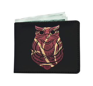 Beautiful Tribal Owl Print Men's Wallet Ver 2