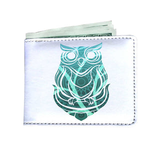 Beautiful Tribal Owl Print Men's Wallet Ver 3