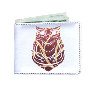 Beautiful Tribal Owl Print Men's Wallet Ver 4
