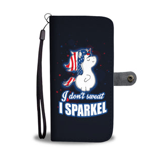 Unicorn - I Don't Sweat I Sparkle Wallet Phone Cases