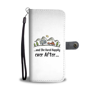 Camping - And She Lived Happily Ever After Wallet Phone Cases