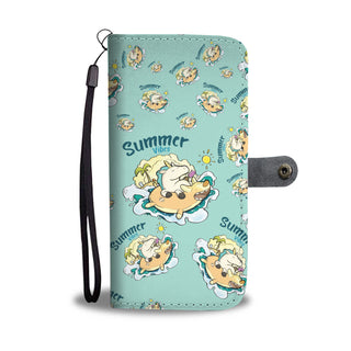 Summer Vibes Unicorn Wallet Phone Cases