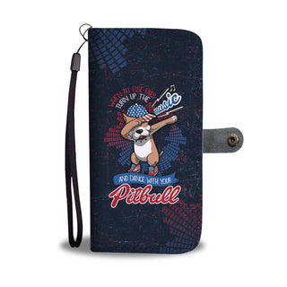 Dance With You Pitbull Wallet Phone Cases