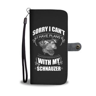 I Have A Plan With My Schnauzer Wallet Phone Cases