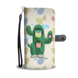 Owl Cactus Wallet Phone Cases
