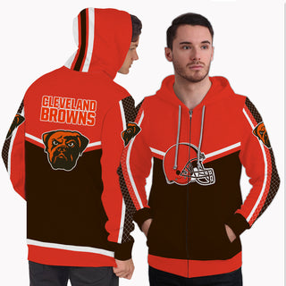 Fashion Gorgeous Fitting Cleveland Browns Zip Hoodie
