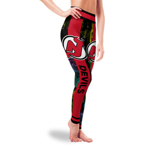 Mysterious Smoke Colors New Jersey Devils Leggings