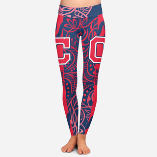 Curly Line Charming Daily Fashion Cleveland Indians Leggings