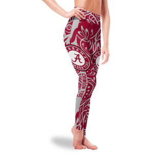 Curly Line Charming Daily Fashion Alabama Crimson Tide Leggings