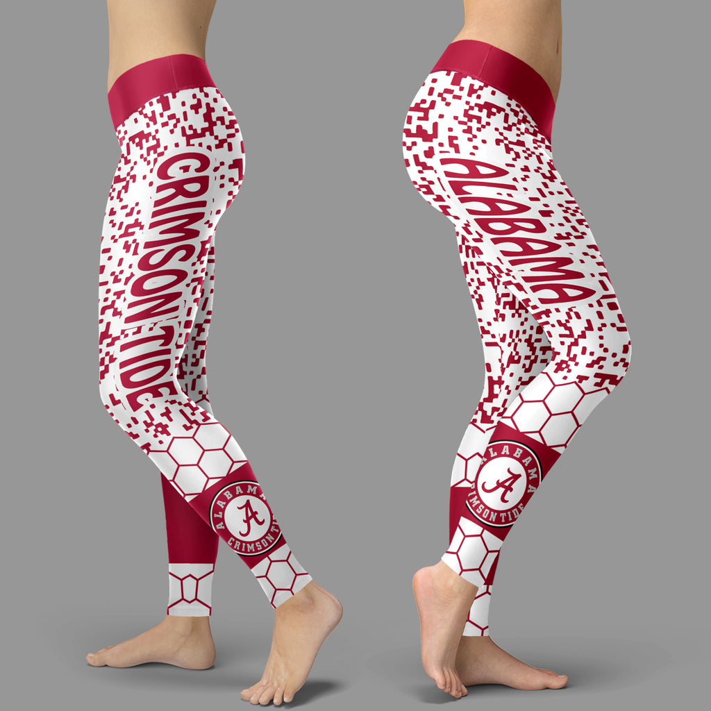 Incredible Patterns Luxury Nice Alabama Crimson Tide Leggings